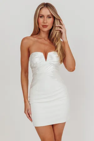 Ahri Strapless Bodycon Mini Dress Ivory