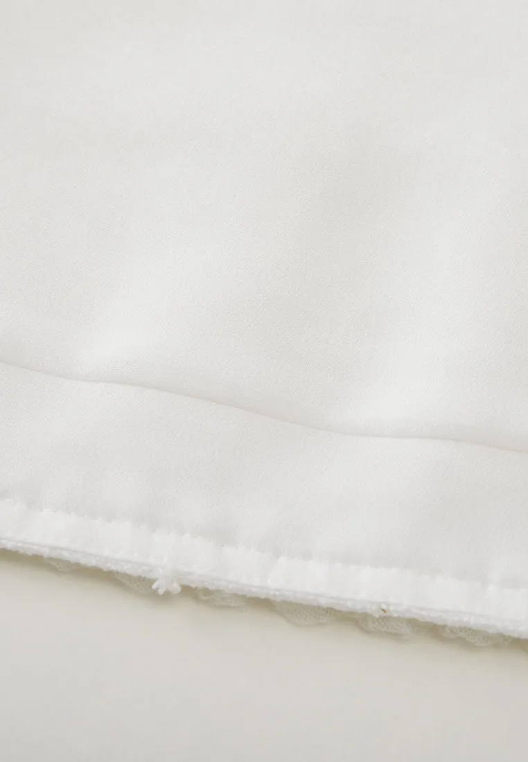Appliqué-detail Three-quarter Sleeve Slim-fit Dress