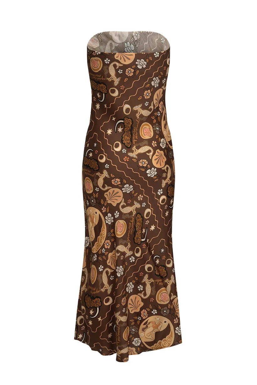 Aquarius Strapless Bias Dress