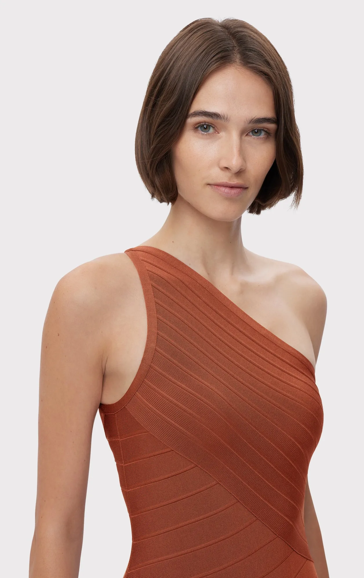 ASYMMETRICAL S/L MINI DRESS