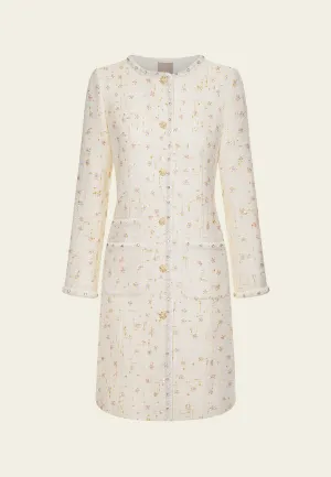 Braided-trim Embellished Lurex Tweed Dress