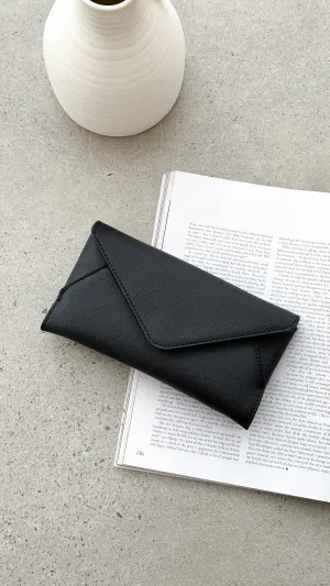 Carmen Envelope Cross Body Bag - Black