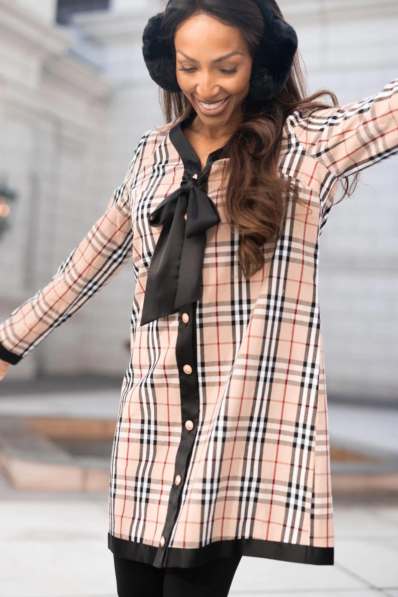 Decker Dress in Tan - FINAL SALE