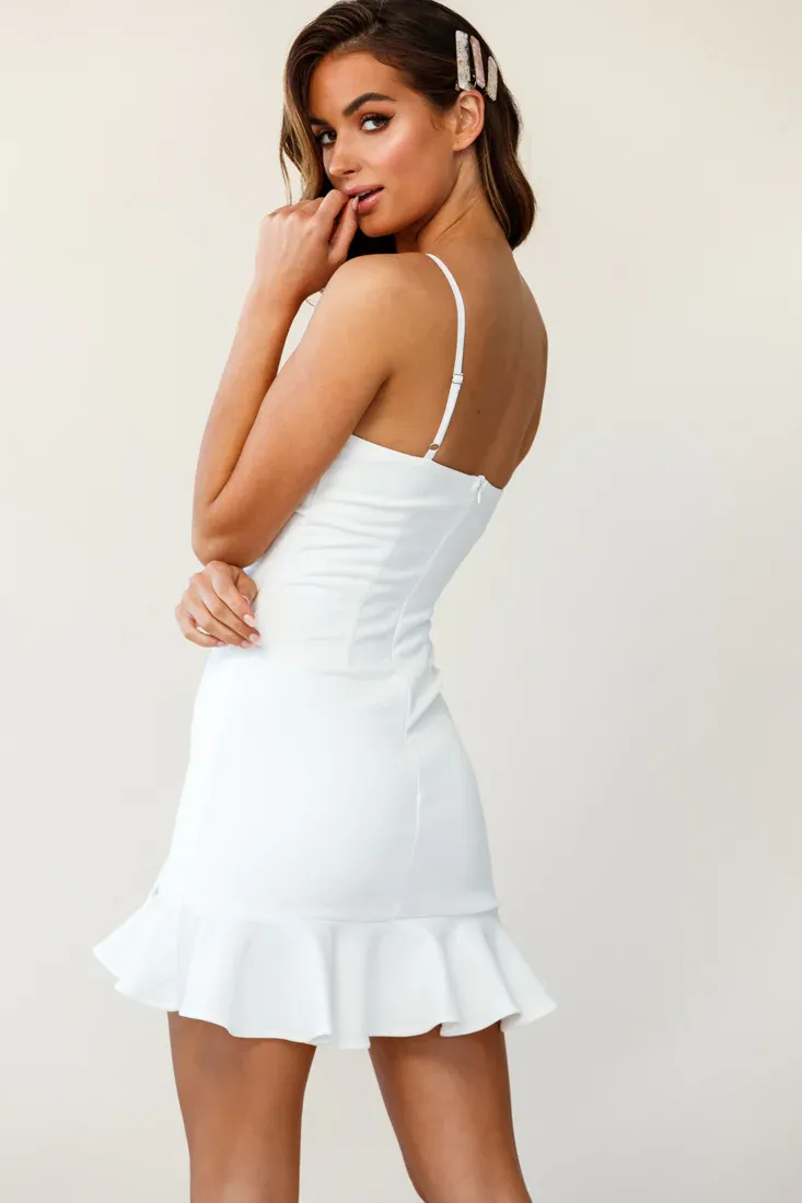 Emoji Bodycon Mini Dress White