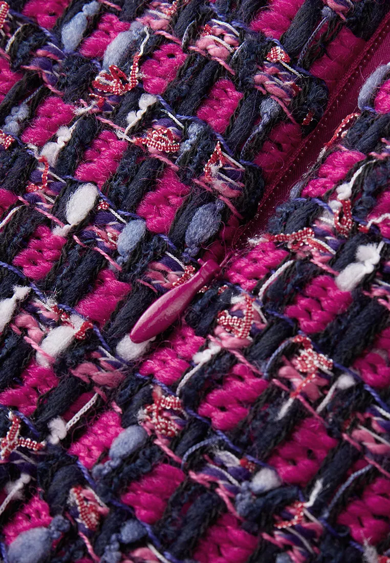 Fuchsia Lady Tweed Dress