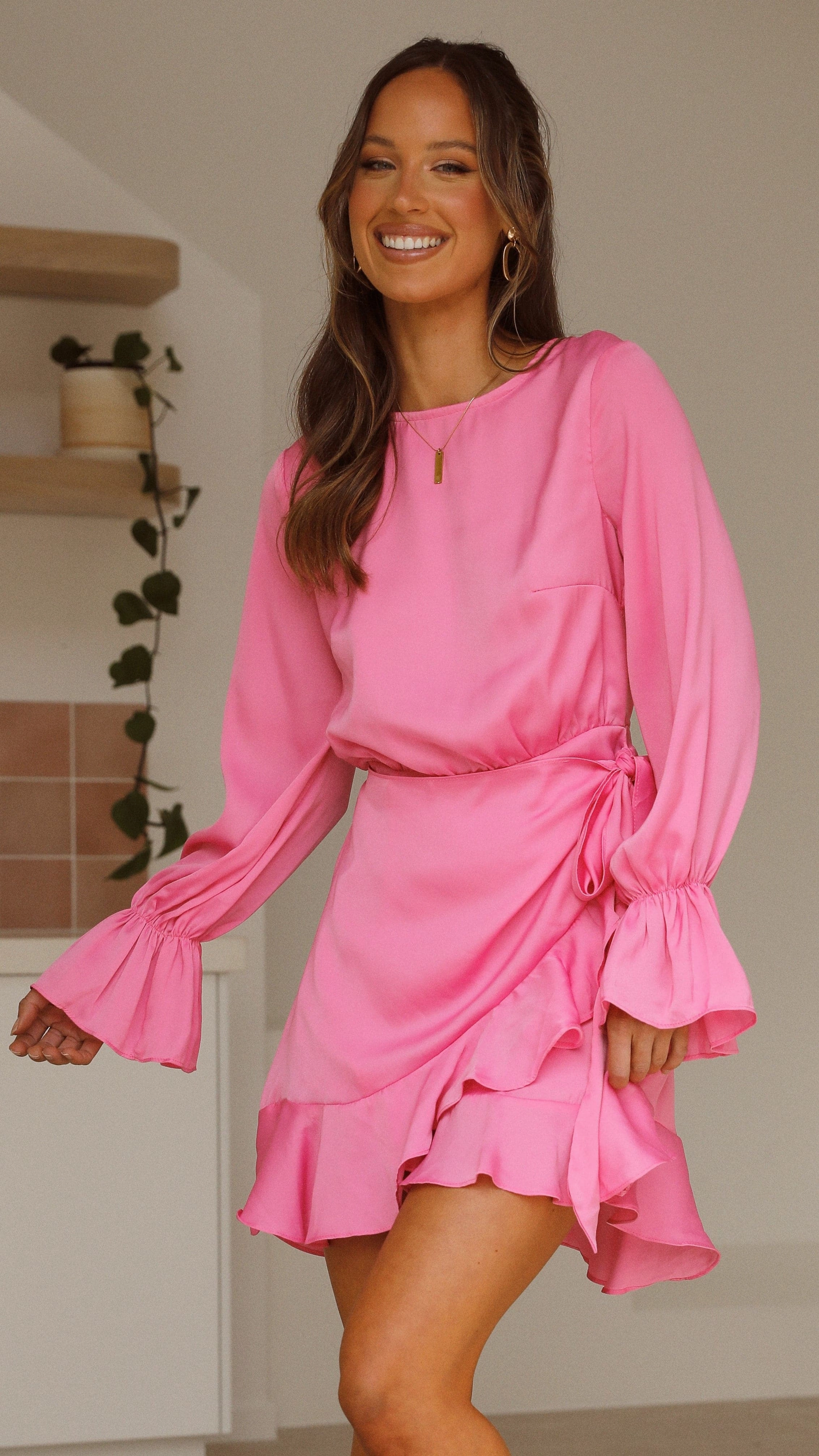 Geneva Dress - Hot Pink