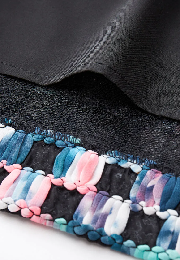 Gradient Checker Pattern Dress