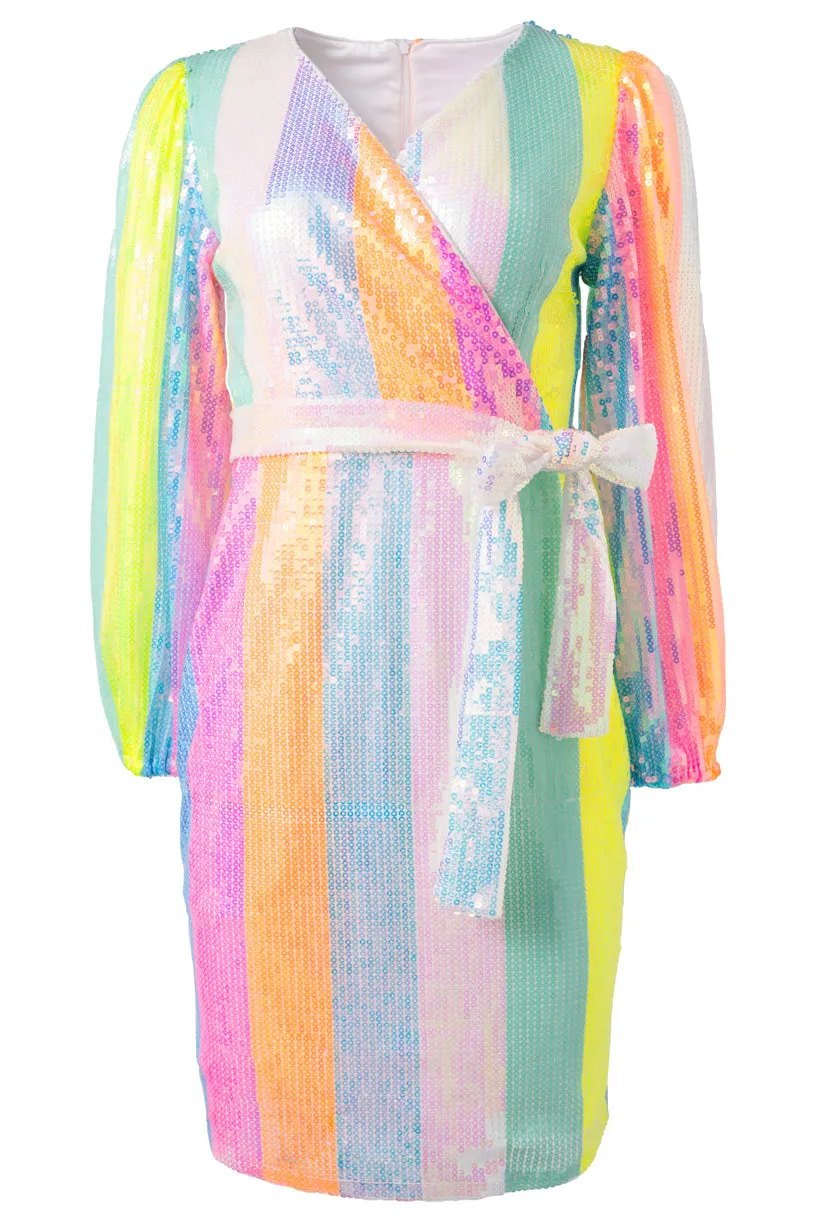 Jagger Dress in Striped Sequin - FINAL SALE