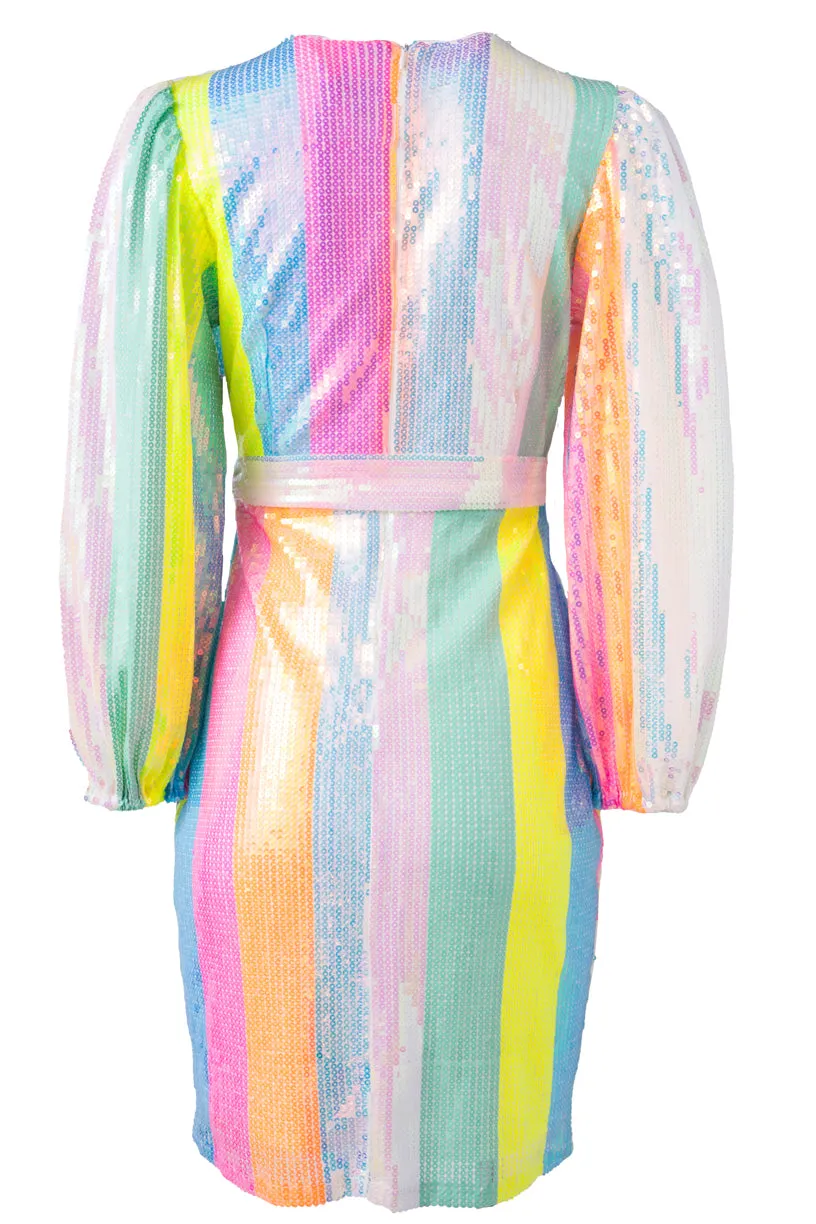 Jagger Dress in Striped Sequin - FINAL SALE