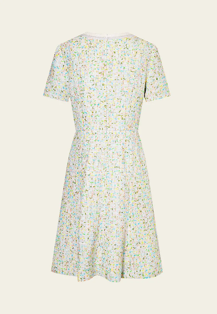 Lime Twist Tweed Dress