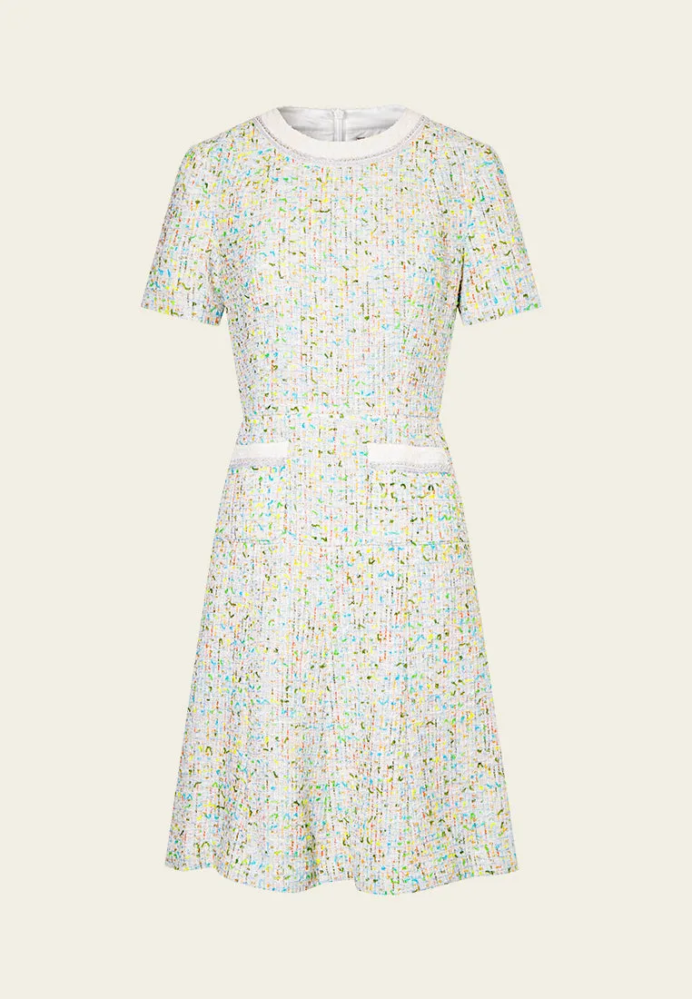 Lime Twist Tweed Dress