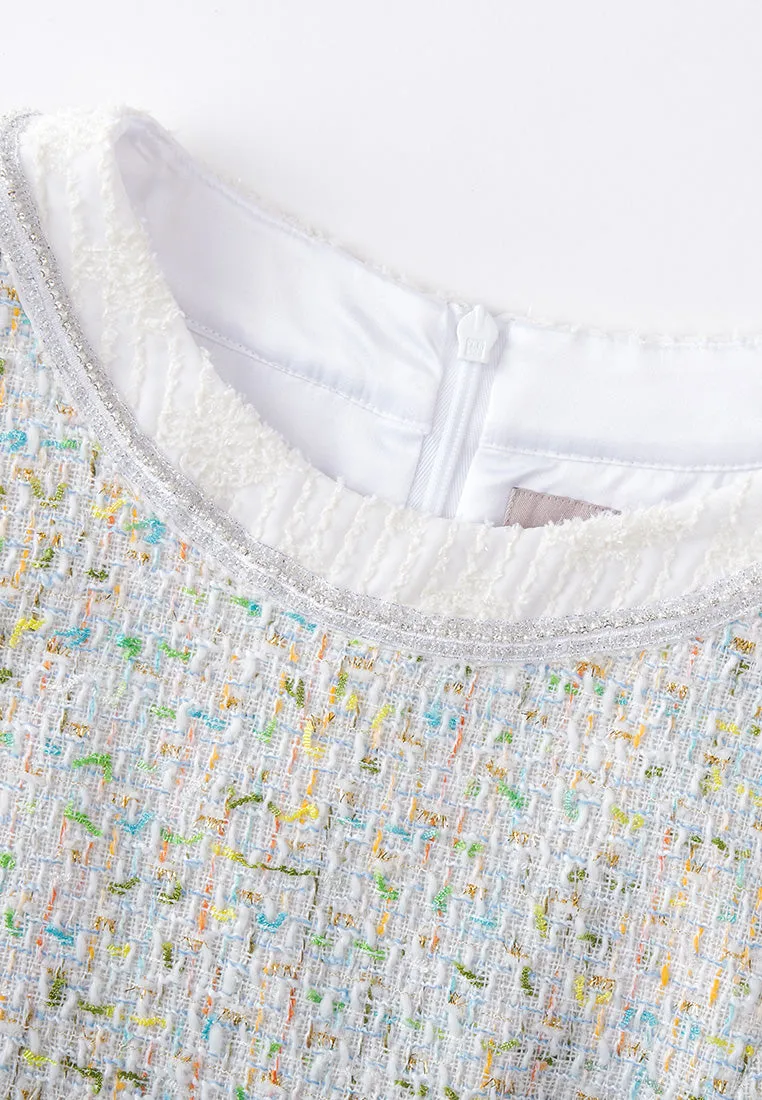 Lime Twist Tweed Dress