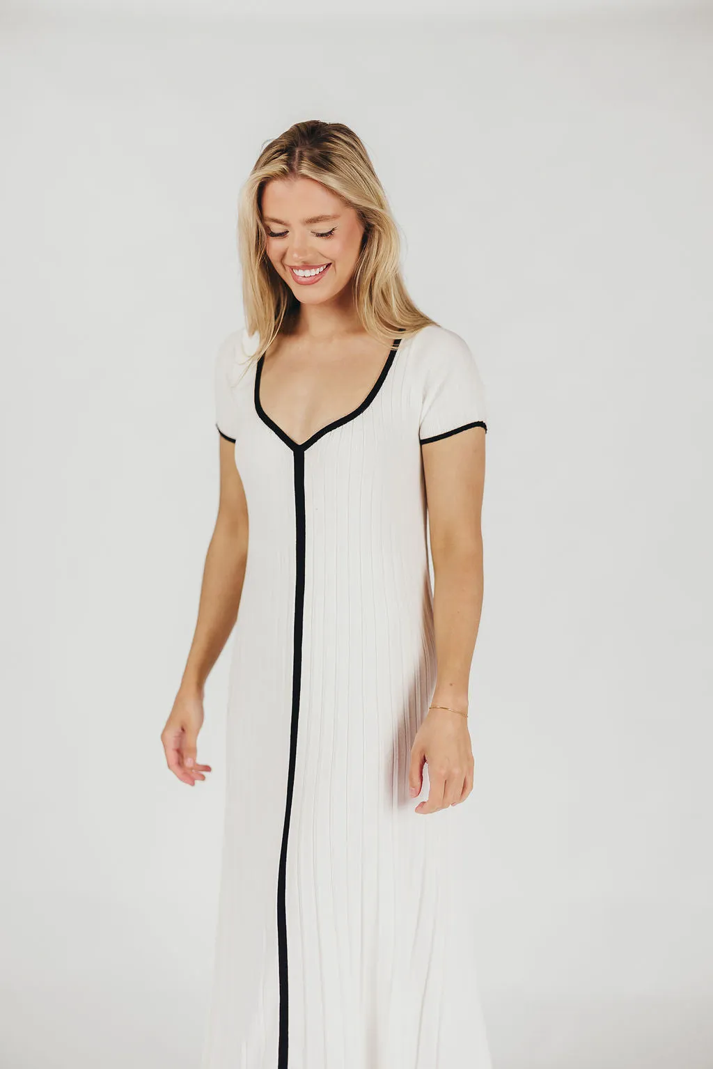 Marilyn Knit Maxi Dress in Off-White