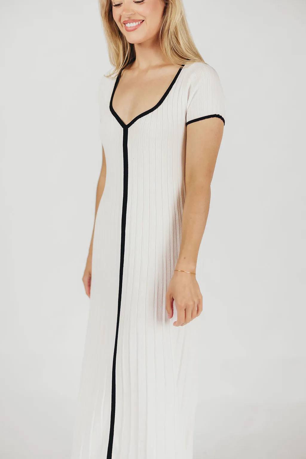 Marilyn Knit Maxi Dress in Off-White