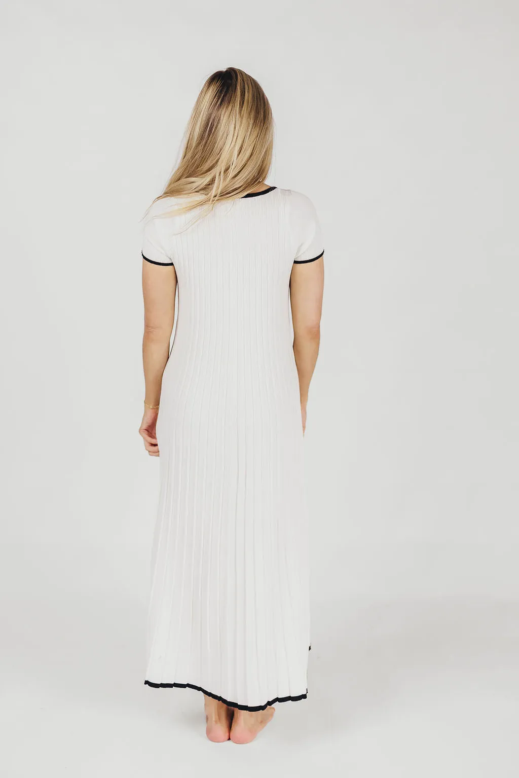 Marilyn Knit Maxi Dress in Off-White