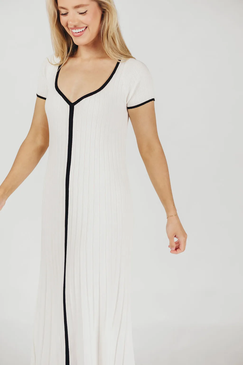 Marilyn Knit Maxi Dress in Off-White
