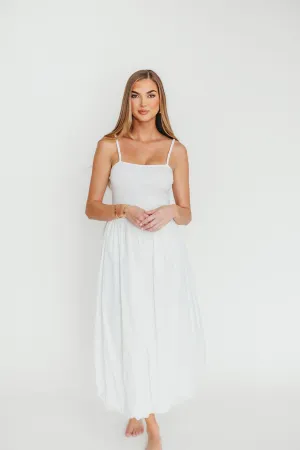 Marisol Bubble Maxi Dress in Off-White