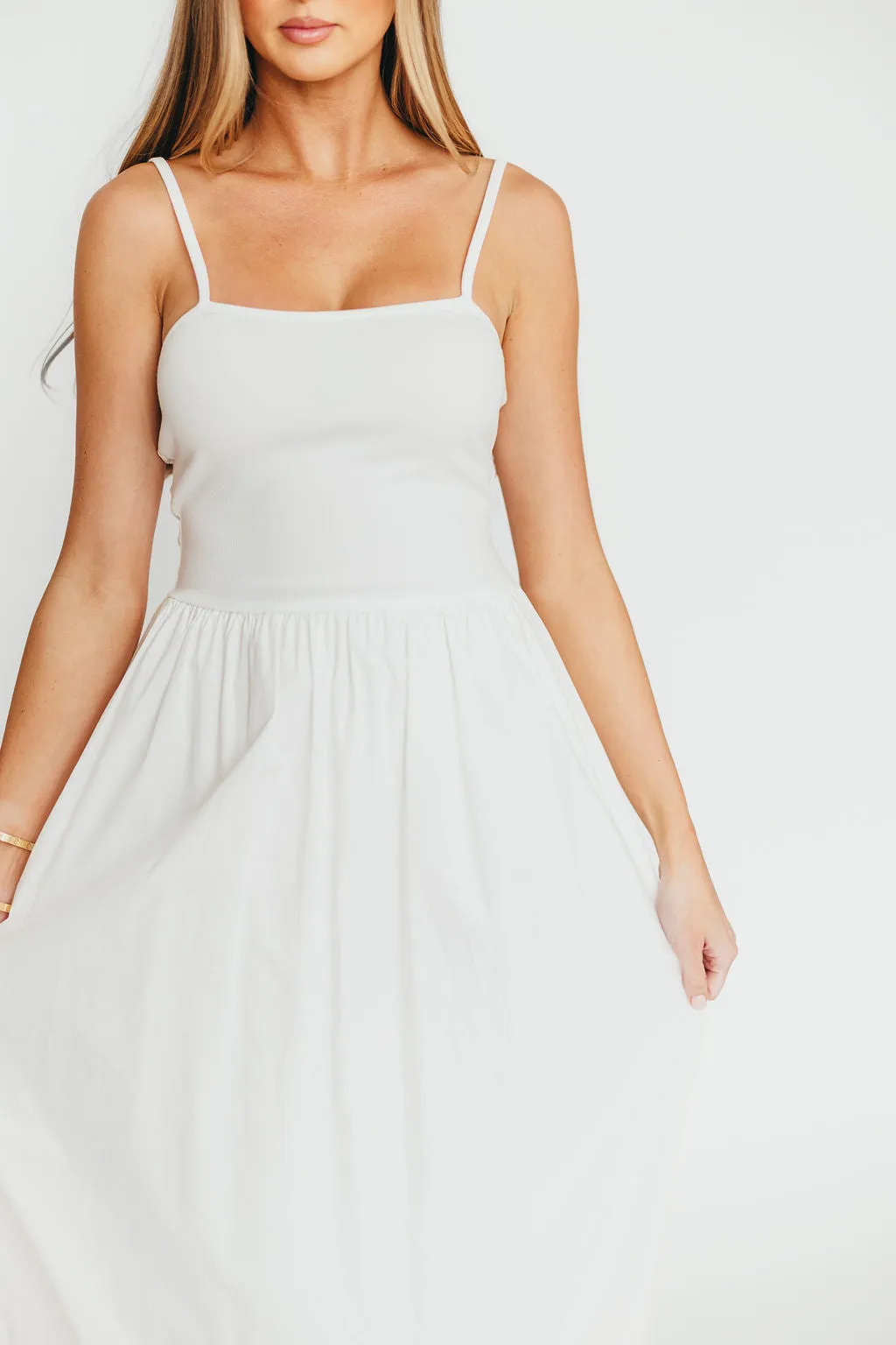 Marisol Bubble Maxi Dress in Off-White