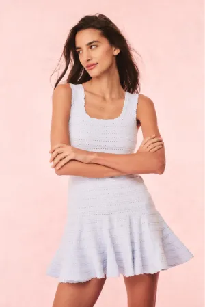Maryanne Knit Mini Dress - MORNING SKY