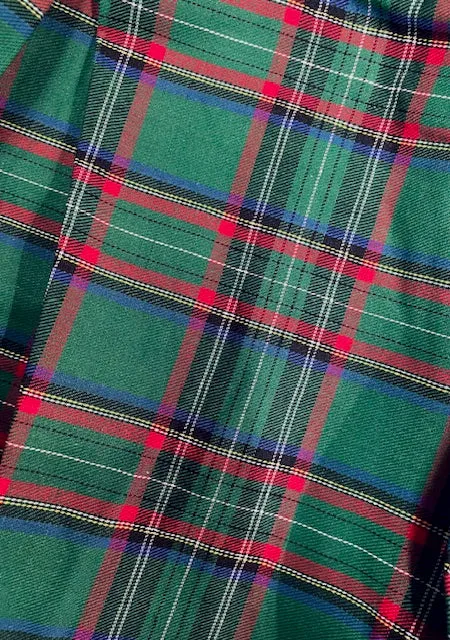 Miss Lily Dress in Green Tartan