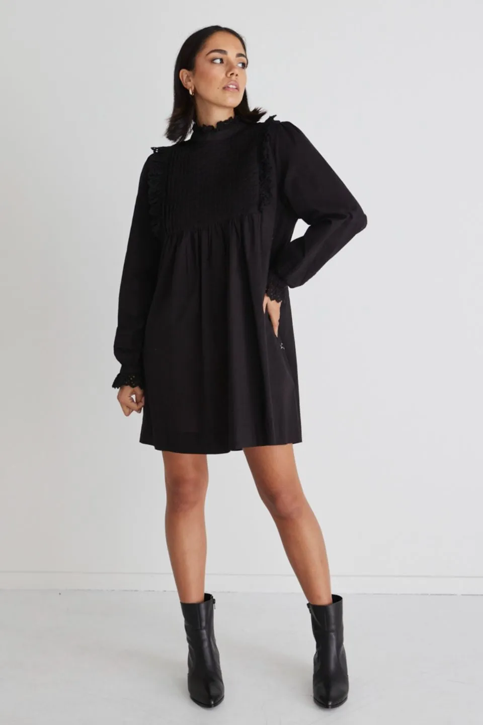 Pearl Black EOL Mini Dress