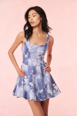 Piero Floral Denim Mini Dress