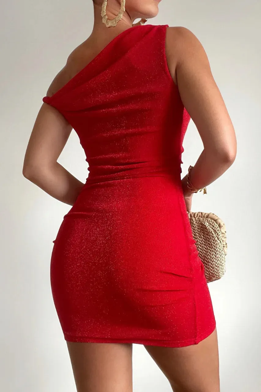 RED CHYNA MINI DRESS