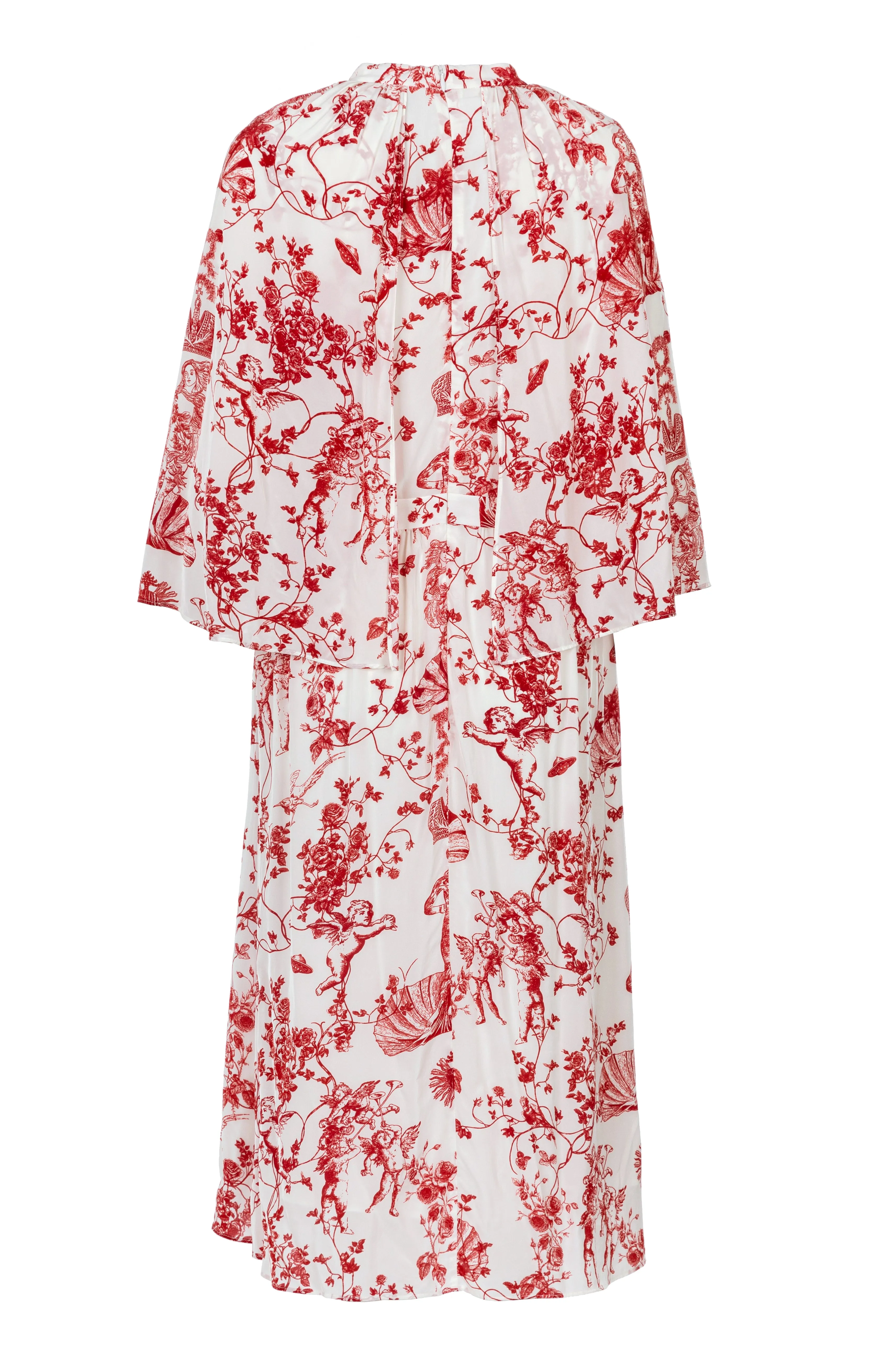 Red printed two-piece dress