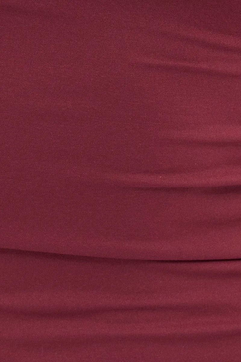 Red Shrug & Dress Set Long Sleeve Maxi Bodycon Jersey