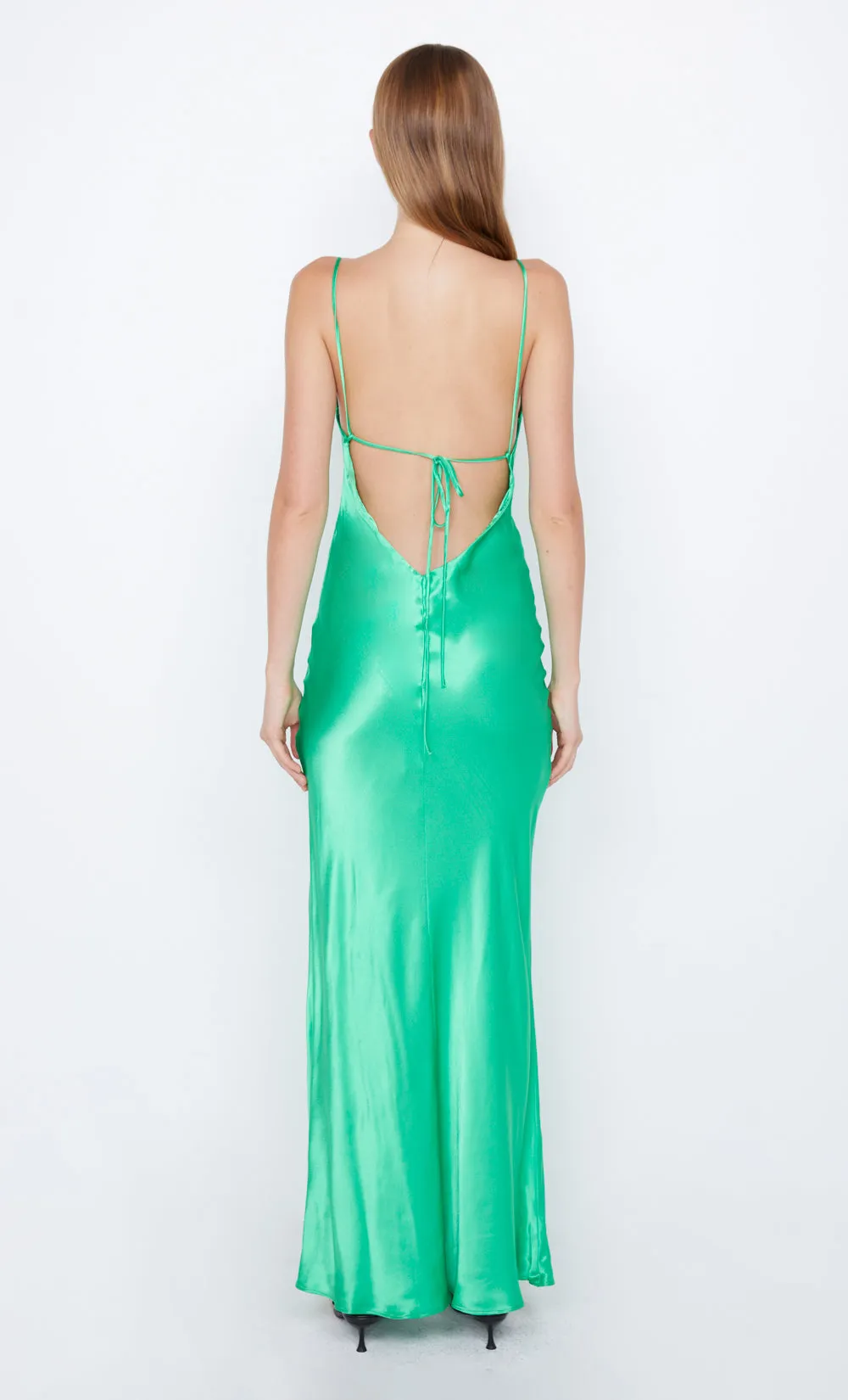 REN SPLIT MAXI DRESS - EMERALD