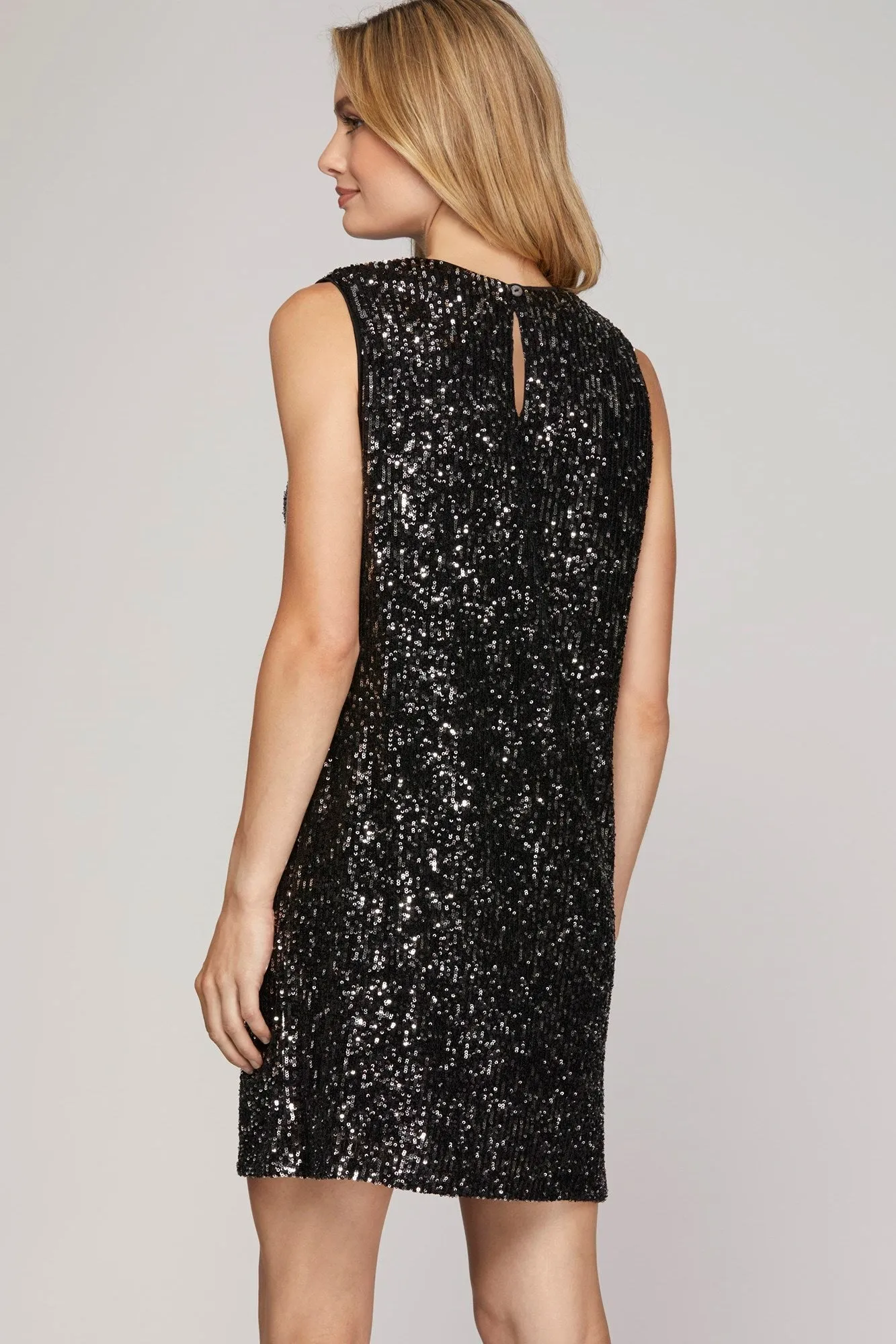 Stardom Dress in Black Sequin