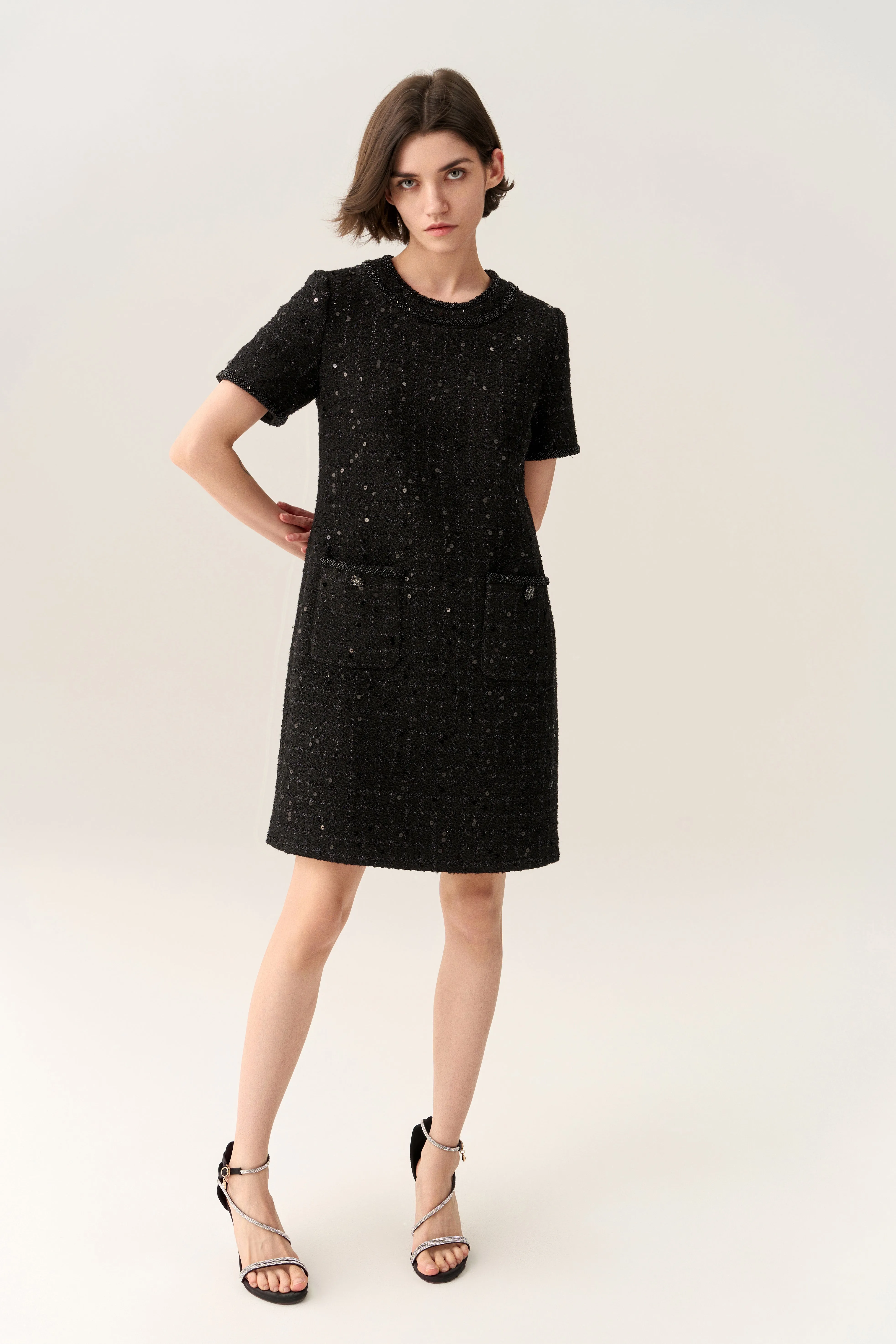 Stardust Checker Patch-pocket Dress