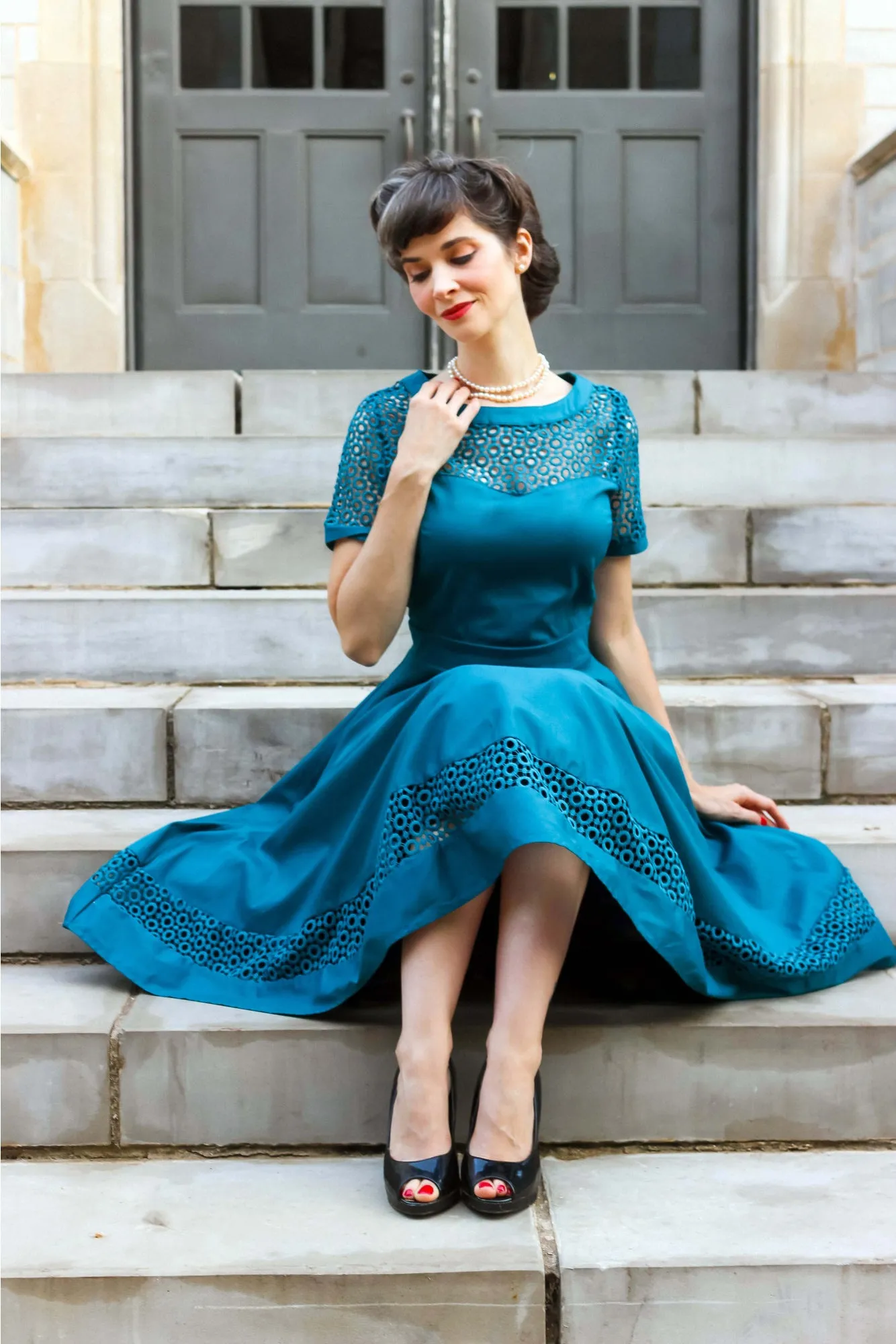 Tessa Dress in Peacock