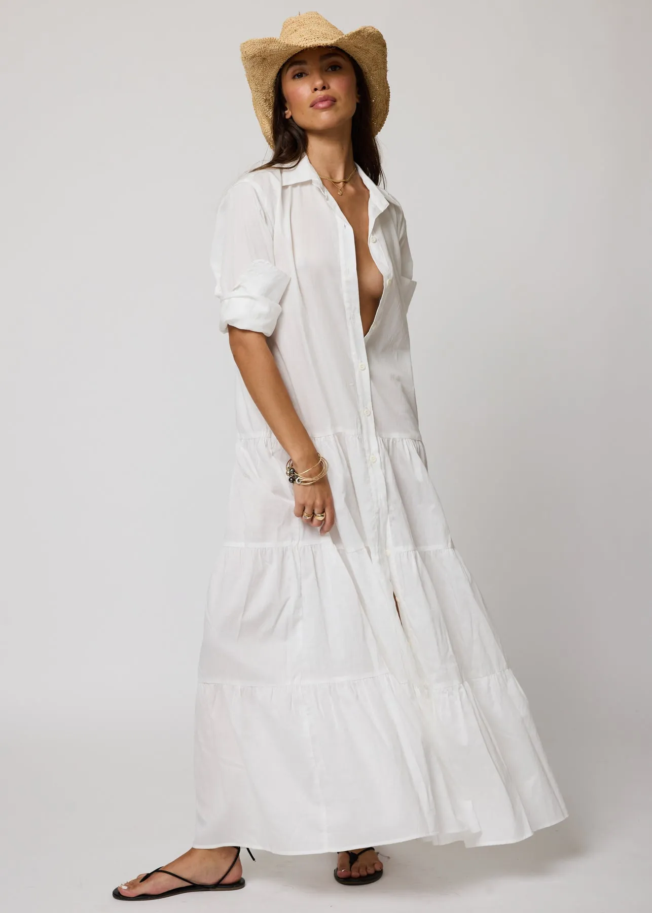 THE TIERED SHIRT MAXI DRESS