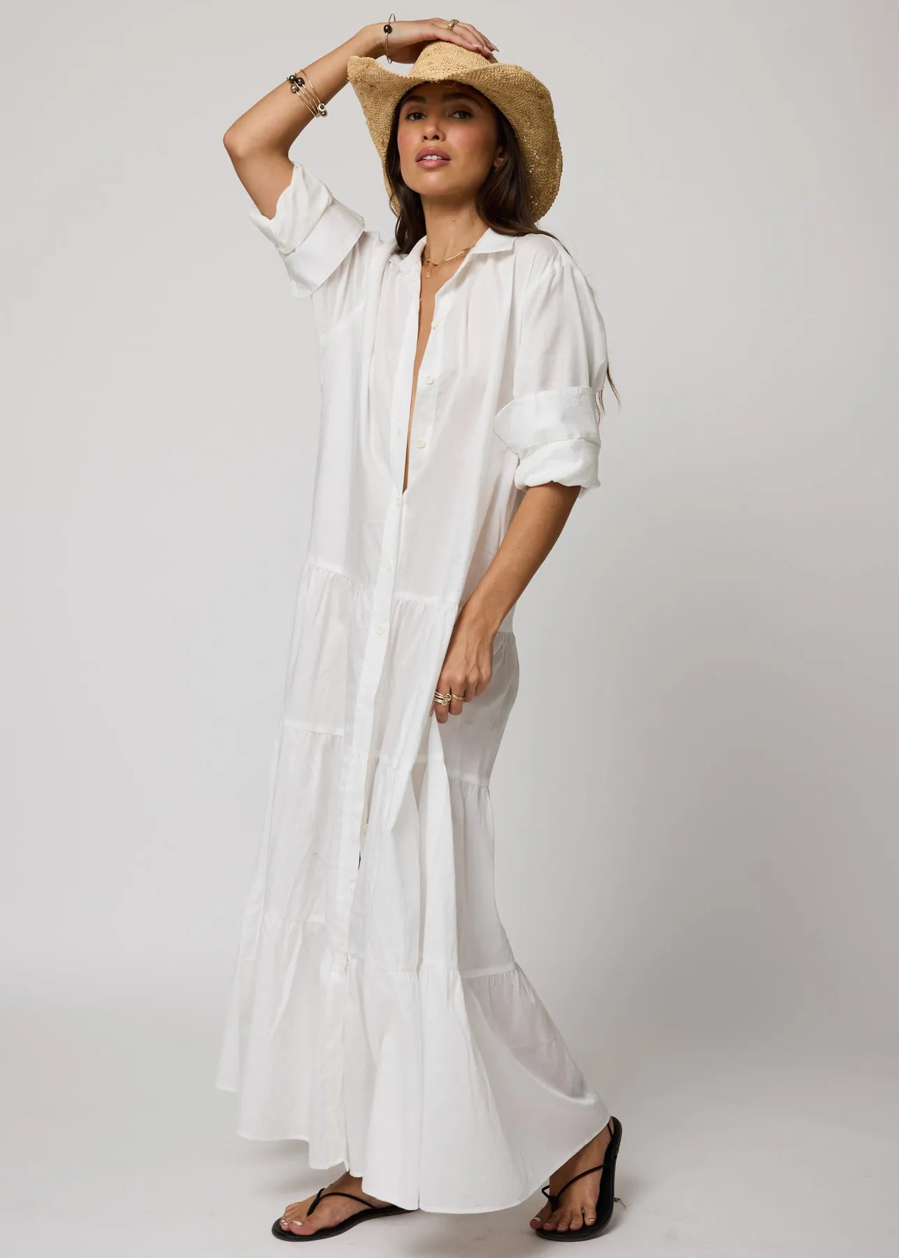 THE TIERED SHIRT MAXI DRESS