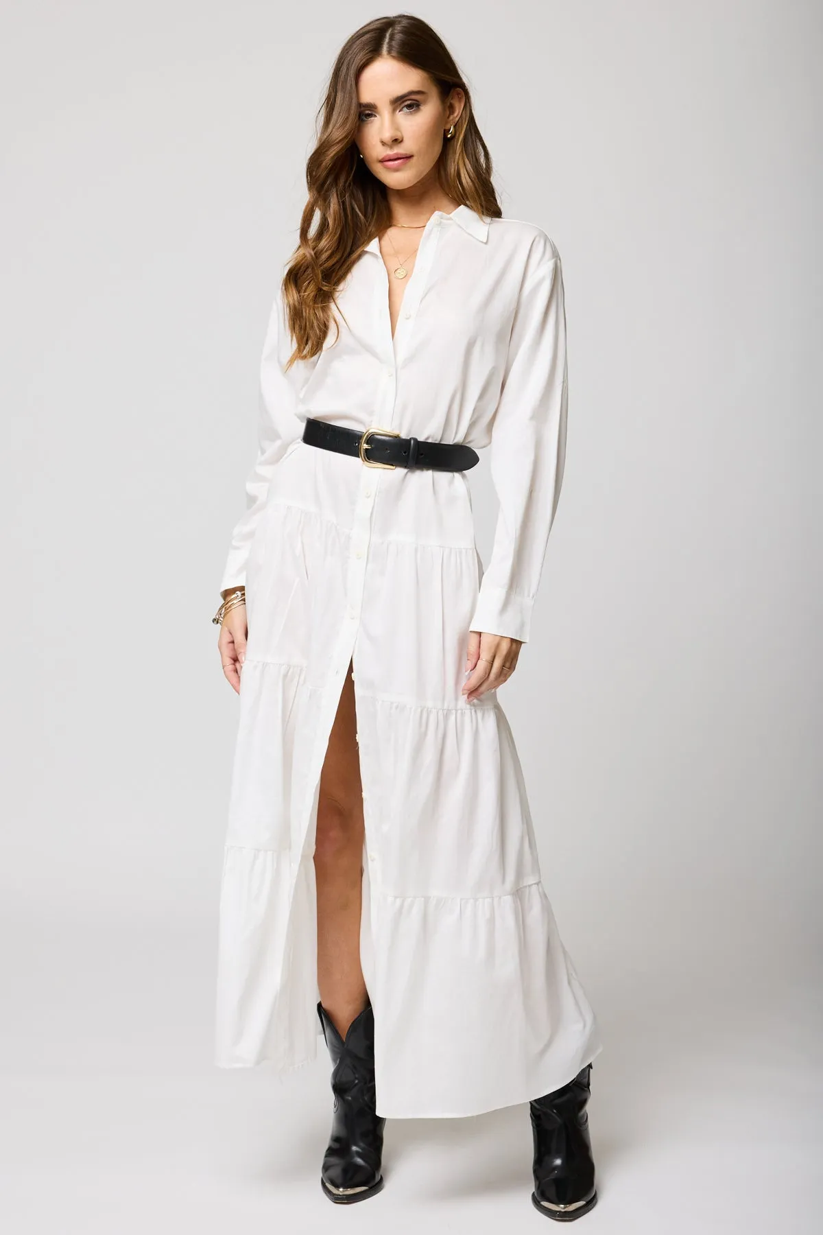 THE TIERED SHIRT MAXI DRESS