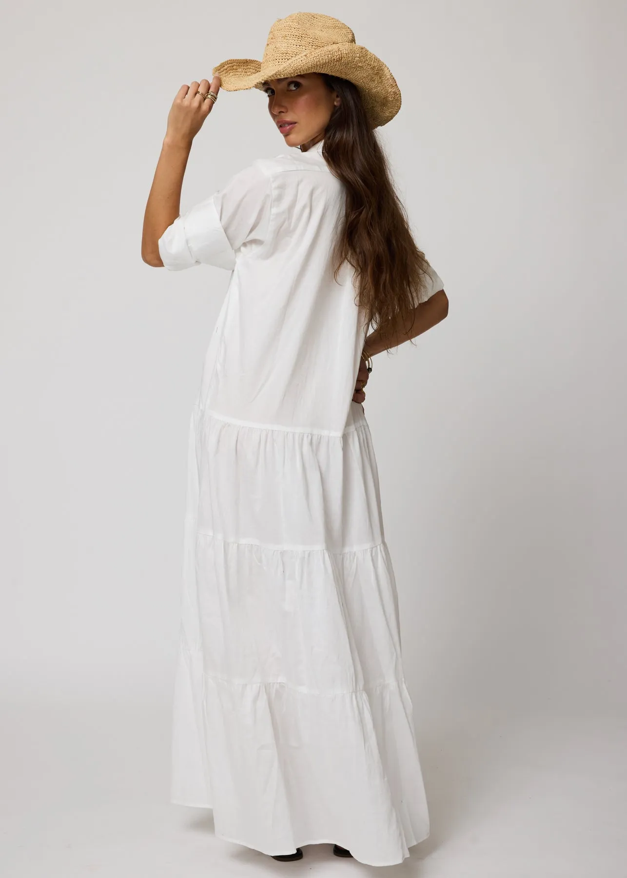 THE TIERED SHIRT MAXI DRESS