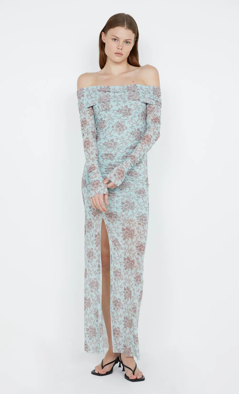 TWIGGY LONG SLEEVE GATHERED DRESS - JUNIPER FLORAL