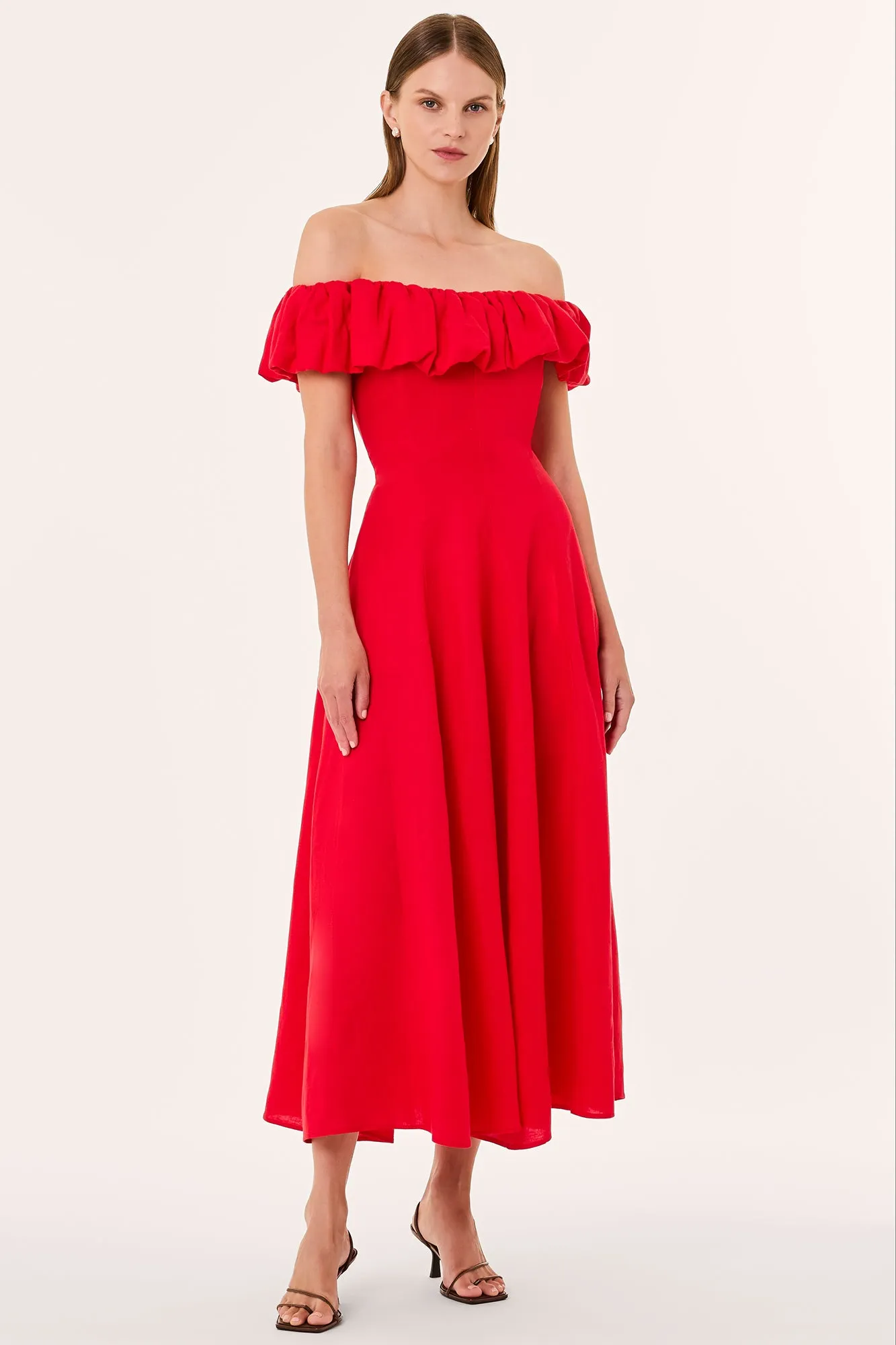 YARA DRESS - SCARLET